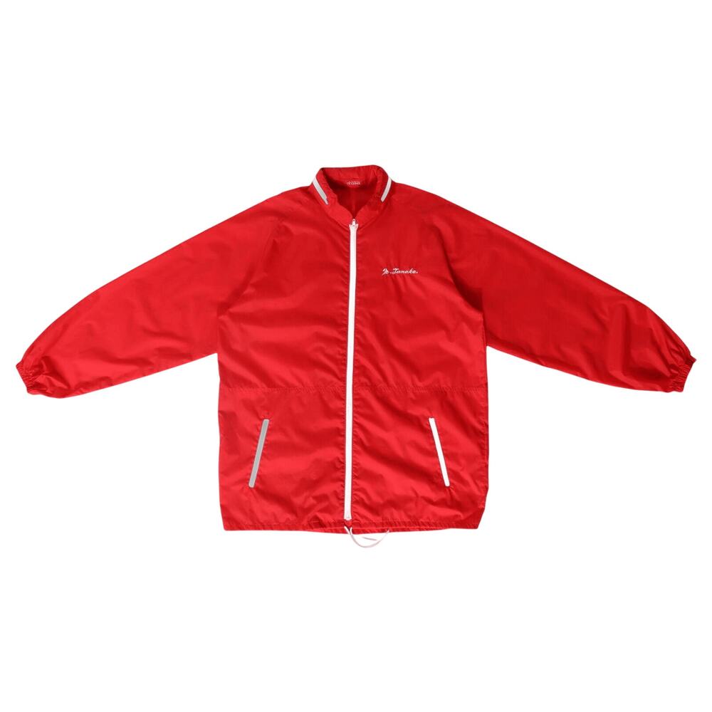 M Tanaka Japan Vintage 1980s University Full Zip Windbreaker Red L